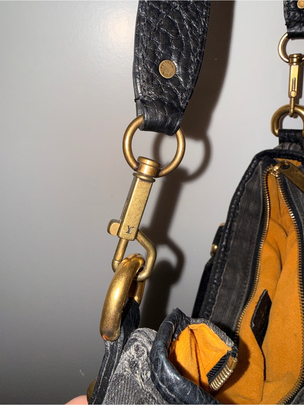 Vintage 2007 Louis Vuitton Neo Cabby MM Black Denim with Gold Hardware - Picture 10 of 10